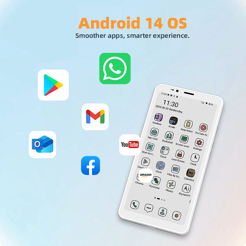 Bigme  4G color ePaper smartphone Hibreak S with Android 14 OS