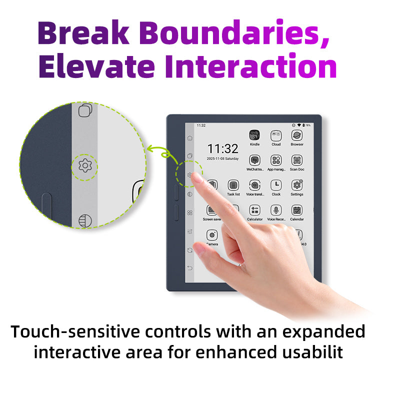 Bigme B7 PRO Black and White epaper reader eink tablet with stylus and case and 4G connection