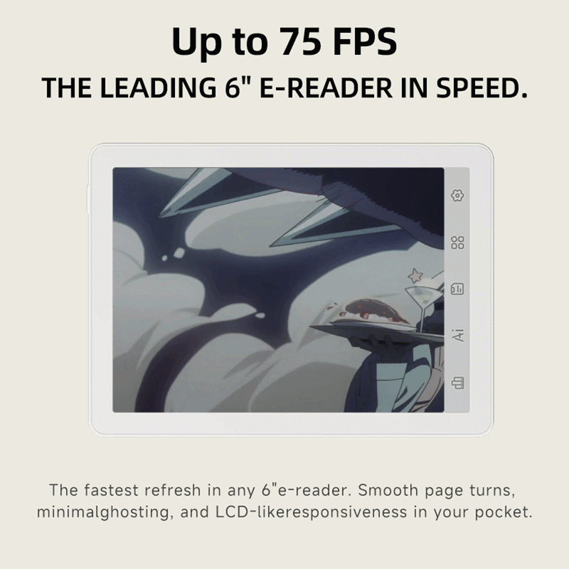 Bigme B6 PRO 6''premium color ebook reader with up to 75FPS